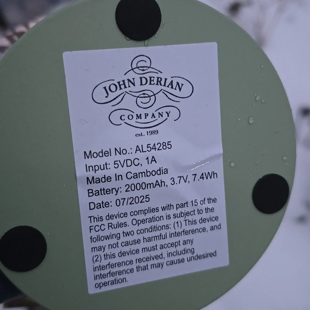 Mushroom Lamp John Derian Brown White Gnomecore Cordless Rechargable NWT - Picture 8 of 9